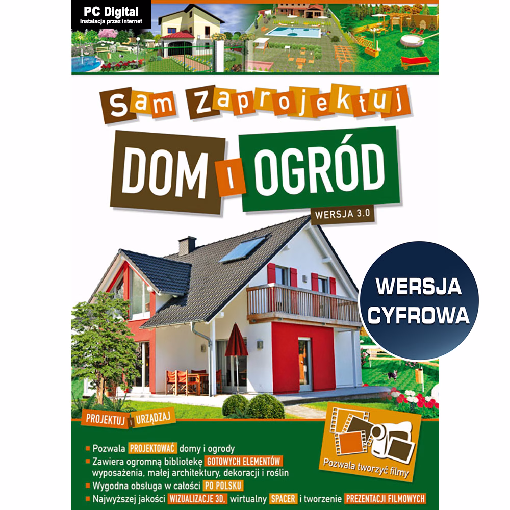 Sam Zaprojektuj Dom i Ogród wersja 3.0 - WERSJA CYFROWA