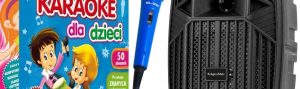 Zestaw GŁOŚNIK Bluetooth + MIKROFON + Karaoke dla dzieci (DVD lub MP4)
